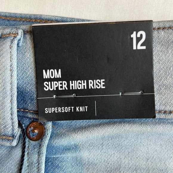 Xpress mom super high rise super soft knit frayed stretch shorts size 12 - Picture 3 of 9